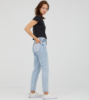 Floral Pocket Jean