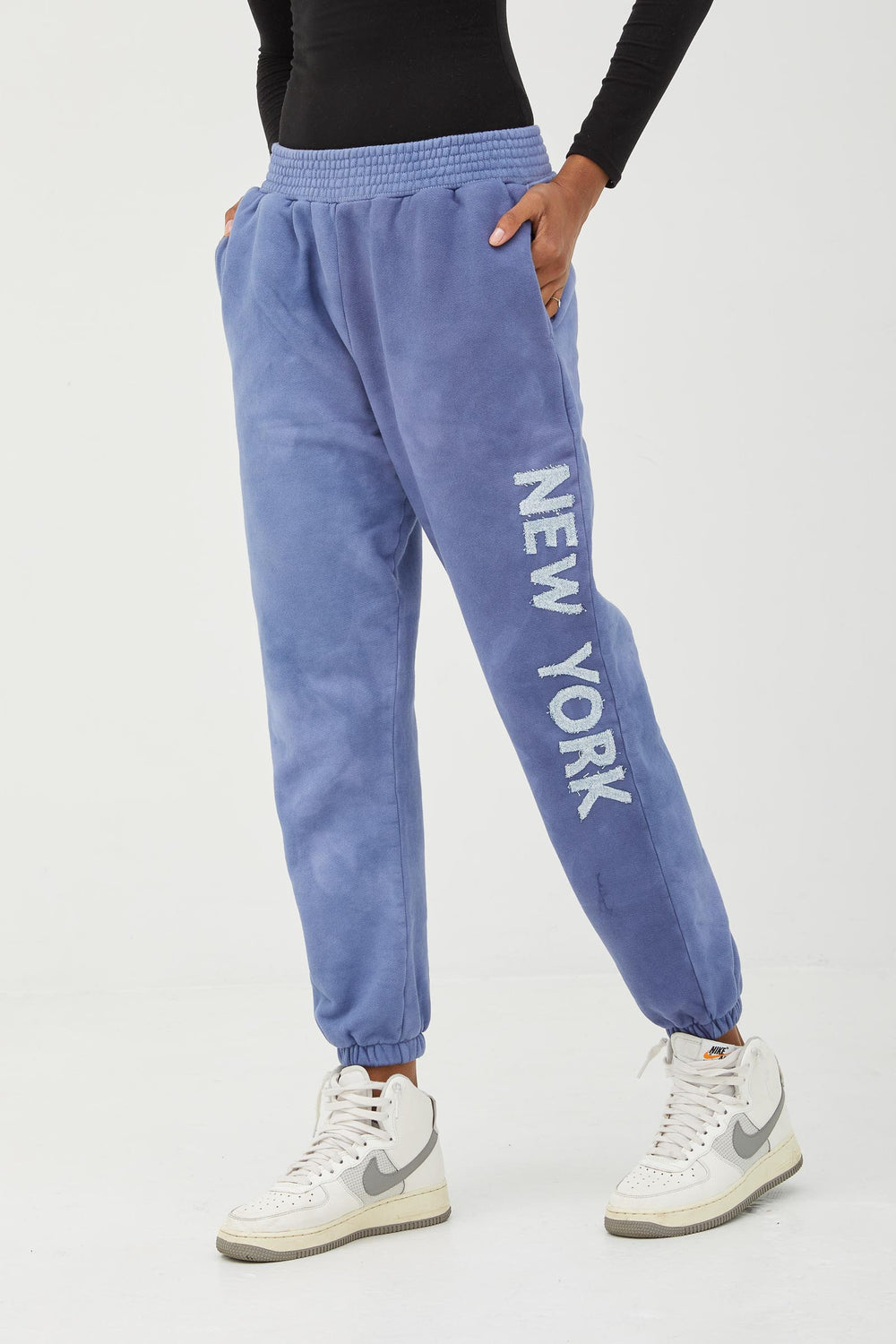 Custom Letter Blue Sweatpants