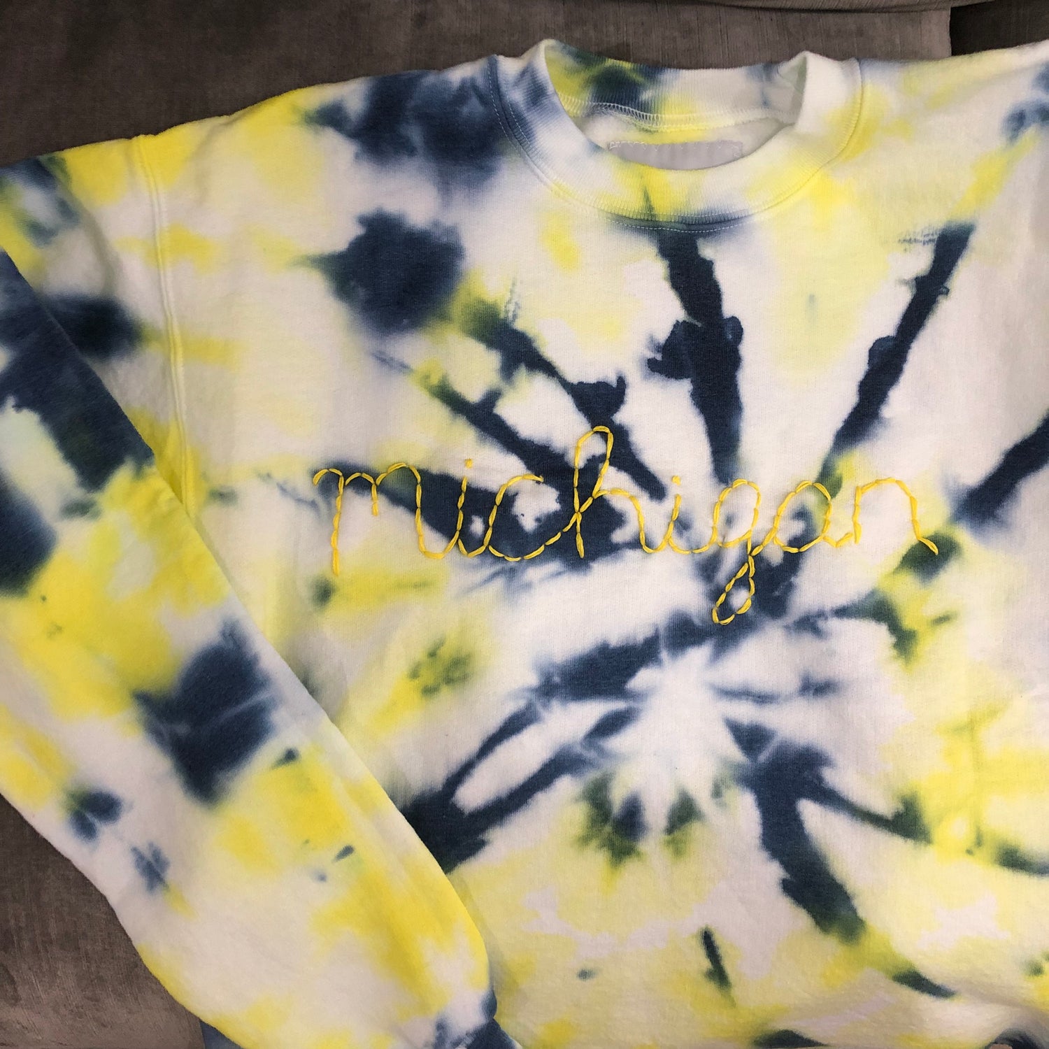 Custom Tie Dye Embroidered Sweatshirt